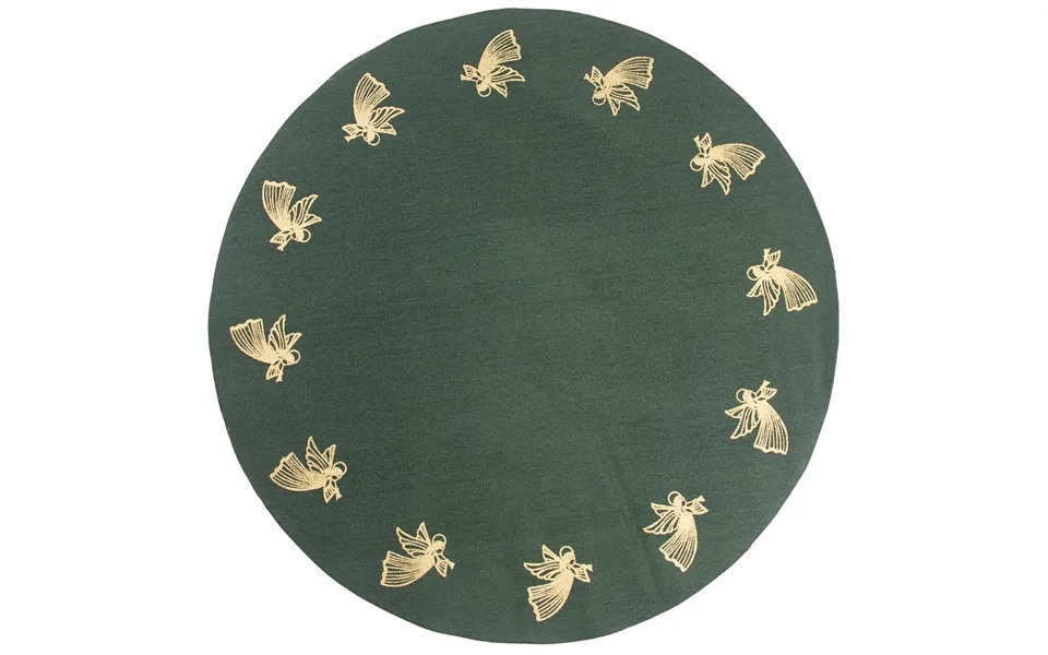 Pluto Design Christmas Tree Skirt Flying Angels Green