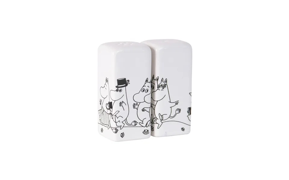 Pluto Design Moomin Family Salt And Pepper Shakers White