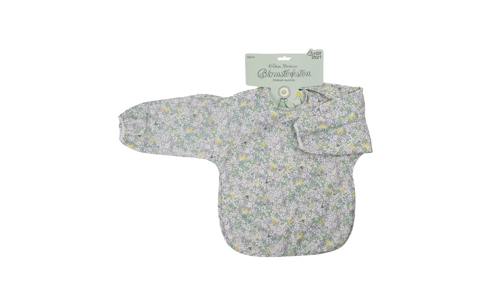 Rätt Start Elsa Beskow Blomsterfesten Bib With Sleeves Multi
