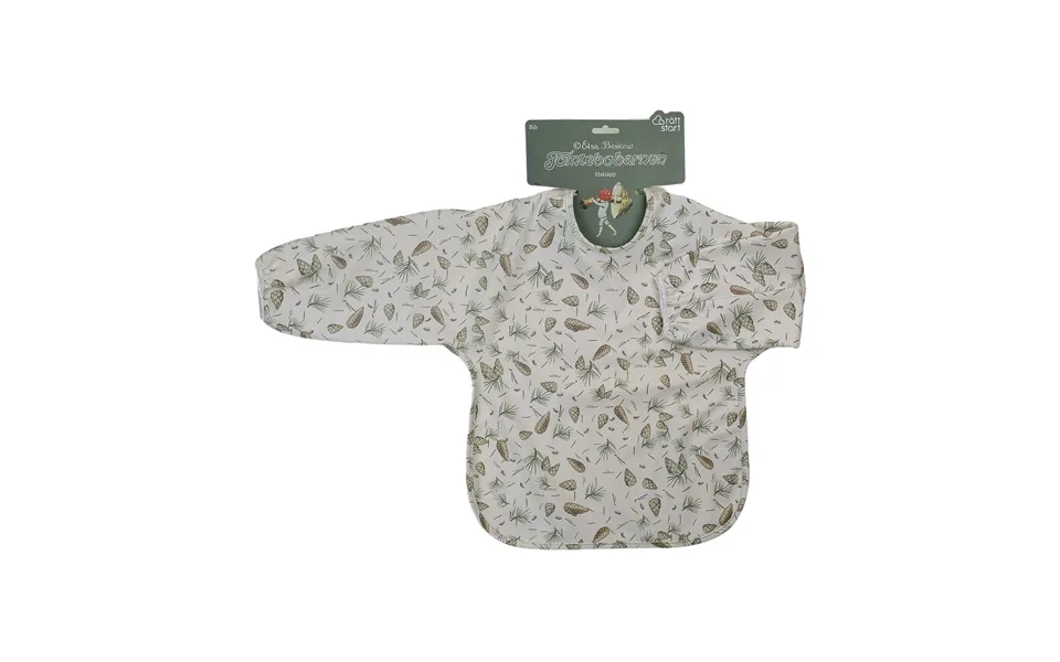 Rätt Start Elsa Beskow Tomtebobarnen Bib With Sleeve Green