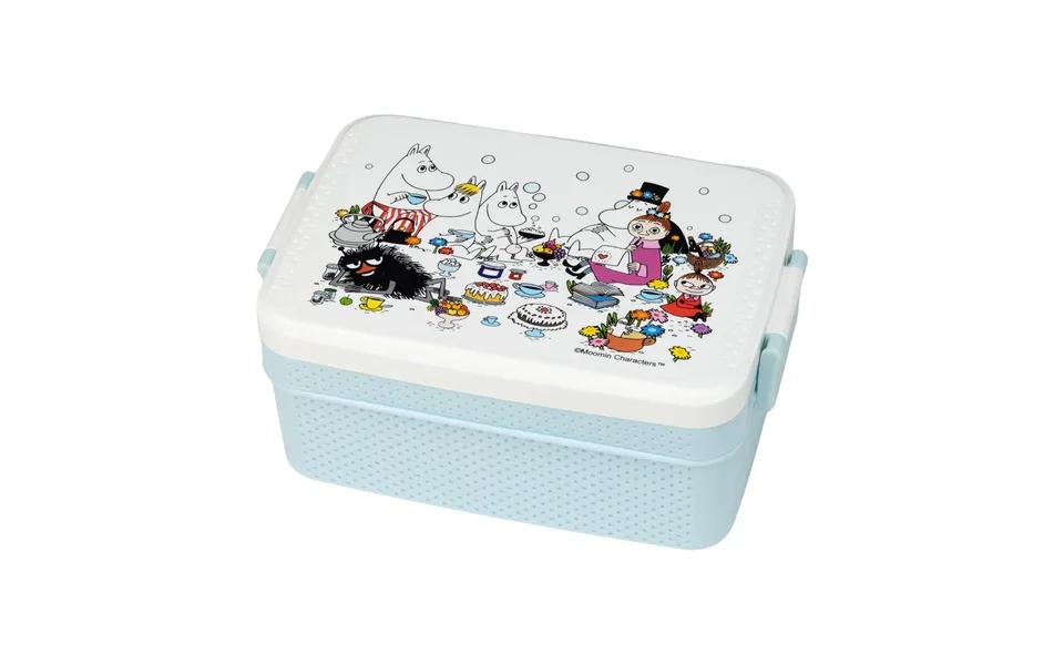 Rätt Start Mumin Picknick Lunch Box 8x18.5 Cm White-blue