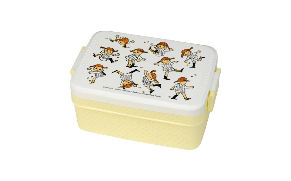 Rätt Start Pippi Cirkus Lunch Box 8x18.5 Cm Yellow-white