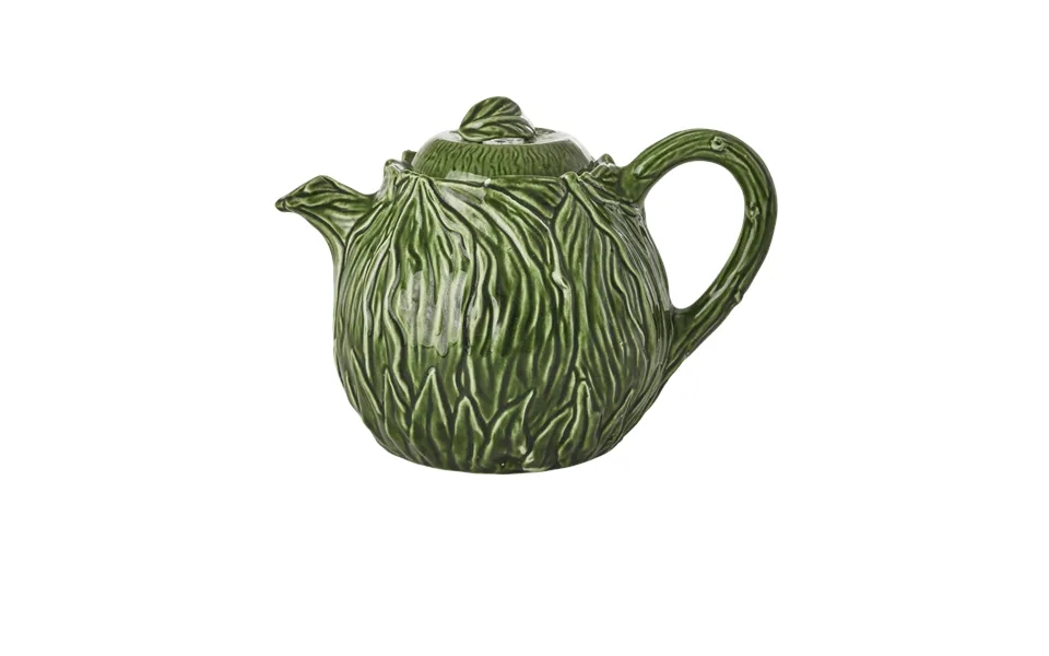 Rice Rice Ceramic Teapot 1.6 L Embossed Kale Design