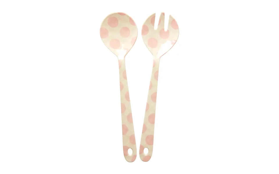 Rice Rice Salad Servers Melamine 2 Pieces Pink Dots