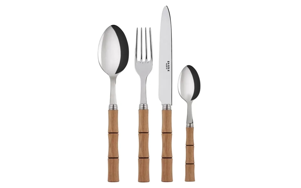Sabre Paris Bambou Cutlery 24 Pcs Natural Wood