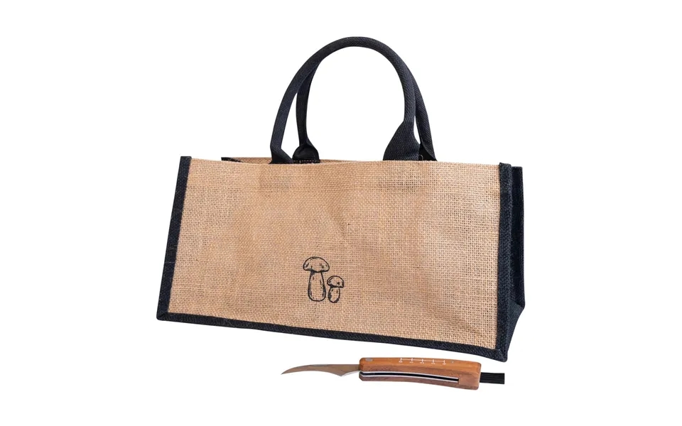 Sagaform Karl-johan Mushroom Knife And Bag Set Beige-black