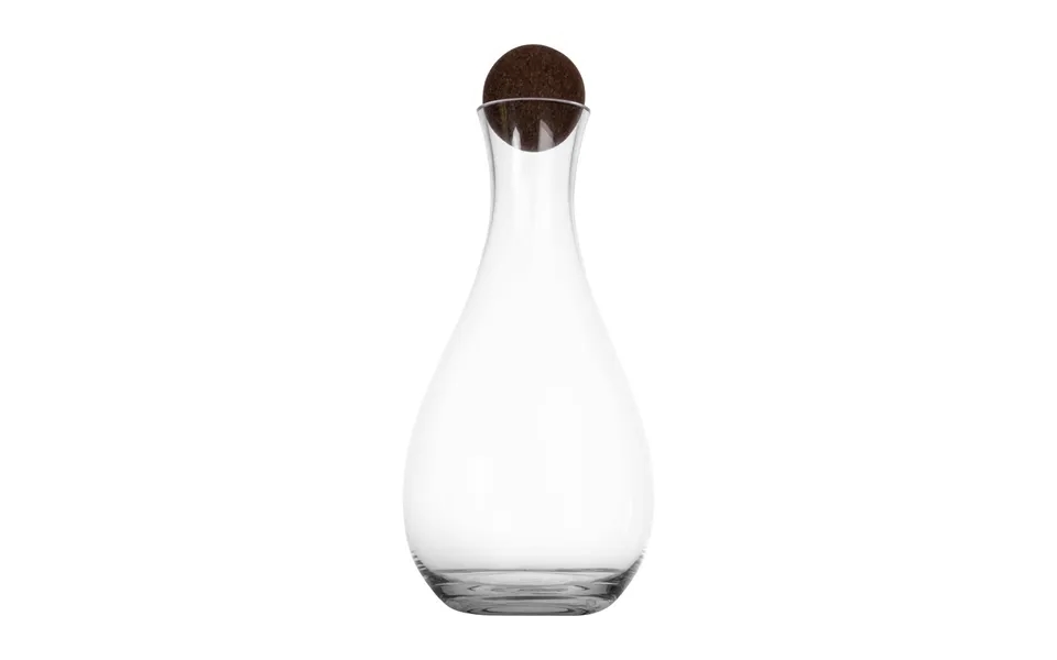 Sagaform Nature Wine Carafe With Cork Stopper 2 L Clear-dark Brown