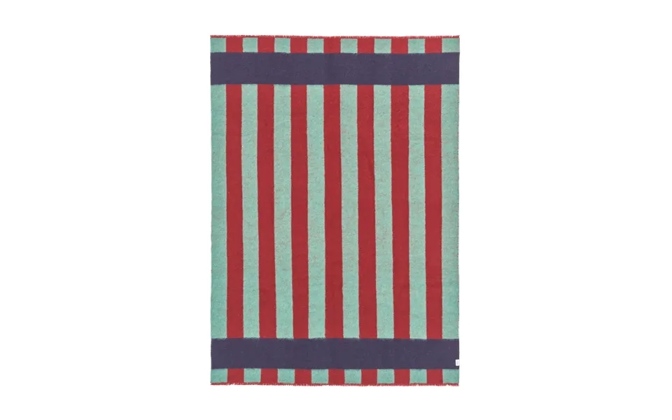 Scandi Living Aisles Wool Blanket 130x180 Cm Green