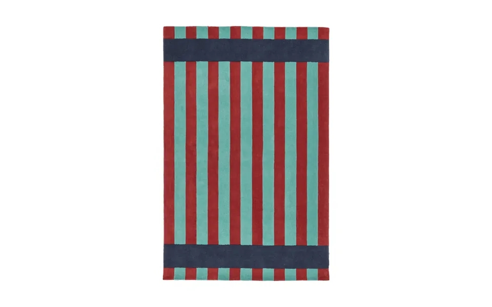 Scandi Living Aisles Wool Carpet Green - 200x300 Cm