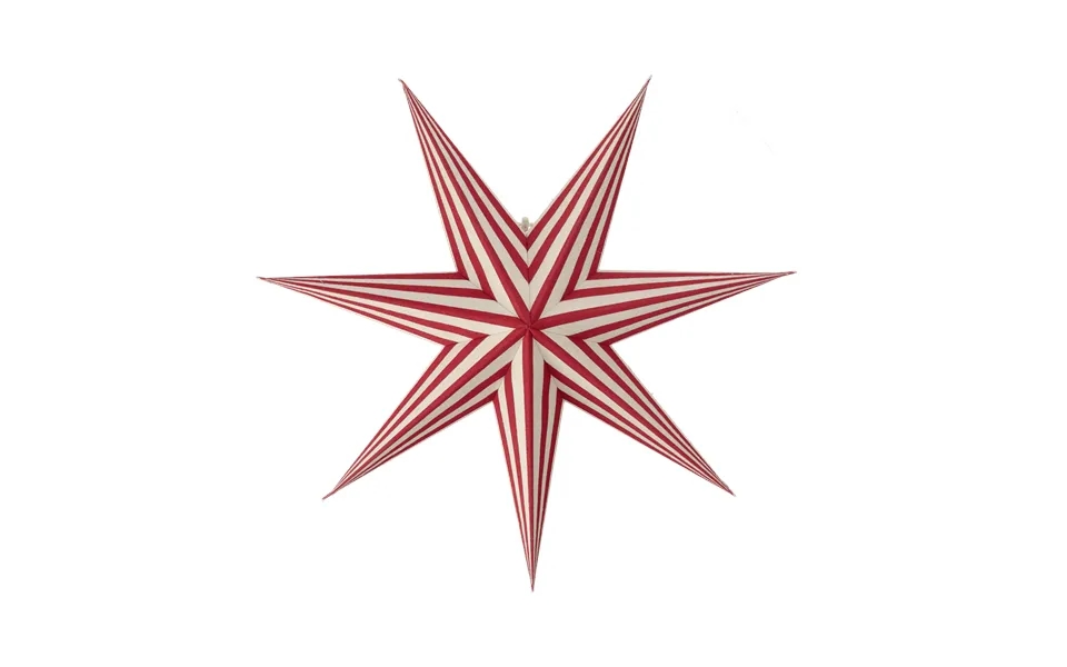 Scandi Living Bare Advent Star White-red Stripes 60 Cm
