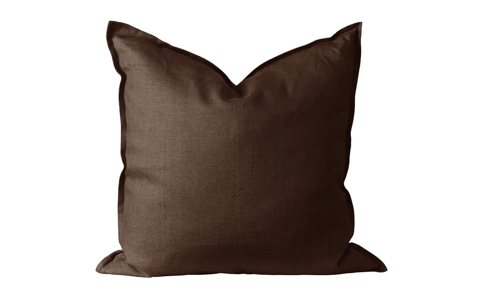 Scandi Living Calm Pillow Case Linen 50x50 Cm Chocolate Brown