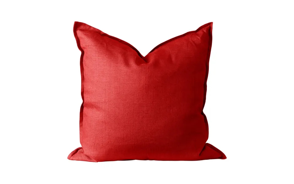 Scandi Living Calm Pillow Case Linen 50x50 Cm Red