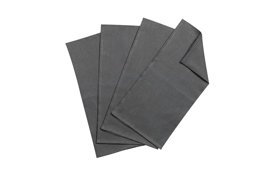 Scandi Living Clean Serviettes 45 X 45 Cm 4-pack Charcoal
