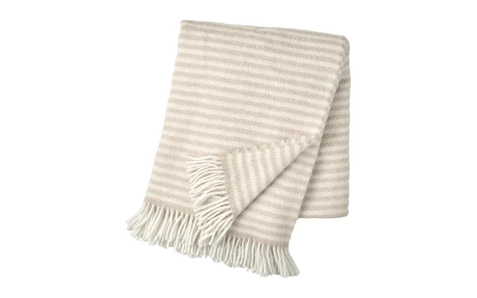 Scandi Living Tidal Wool Throw 130x180 Cm Beige