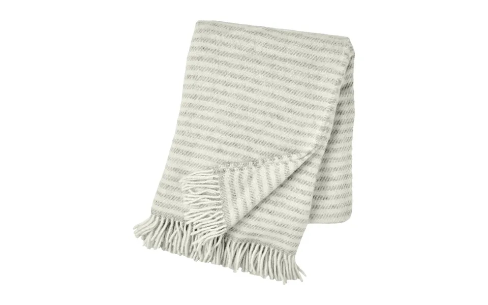 Scandi Living Tidal Wool Throw 130x180 Cm Light Grey