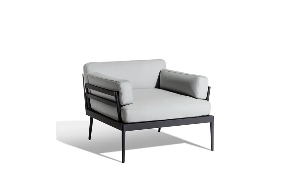 Skargaarden Anholt Lounge Chair Sunbrella Natté Grey Storm-dark Grey Aluminium Frame