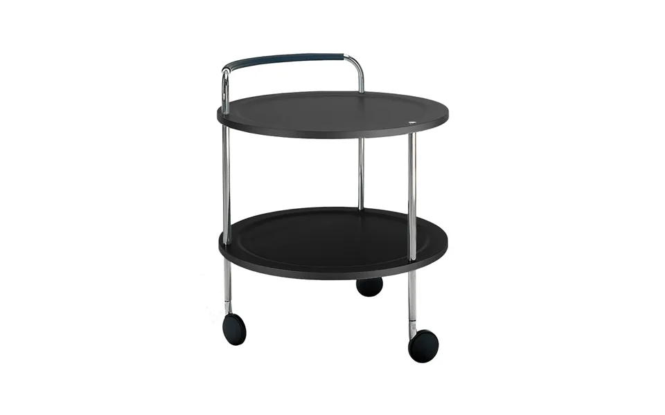 Smd Design Trolley Round Basic Serving Trolley Dark Grey - Chrome Frame