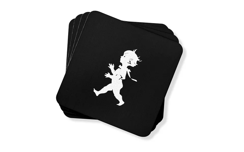 Solstickan Design Solstickan Glass Coaster 10x10 Cm 4 Pack Black