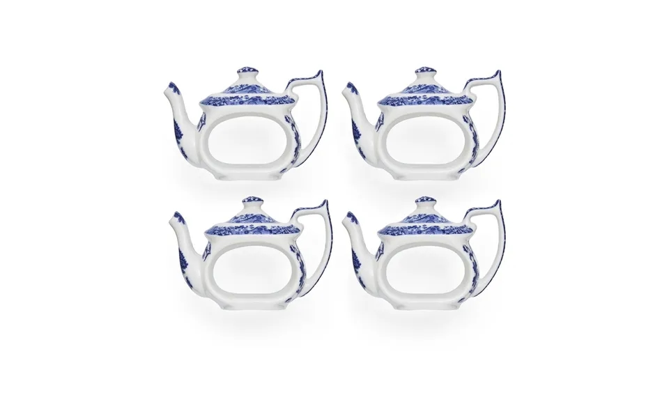 Spode Blue Italian Napkin Ring 4-pack Blue-white