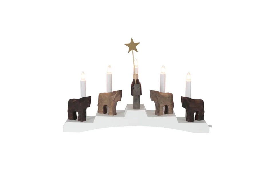 Star Trading Staffans Fålar Advent Candle 5 Lamps White