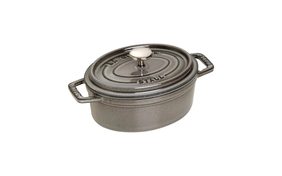 Staub Staub La Cocotte Oval Pot Cast Iron 1 L Graphite Gray