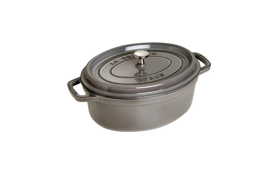 Staub Staub La Cocotte Oval Pot Cast Iron 8 L Graphite Gray