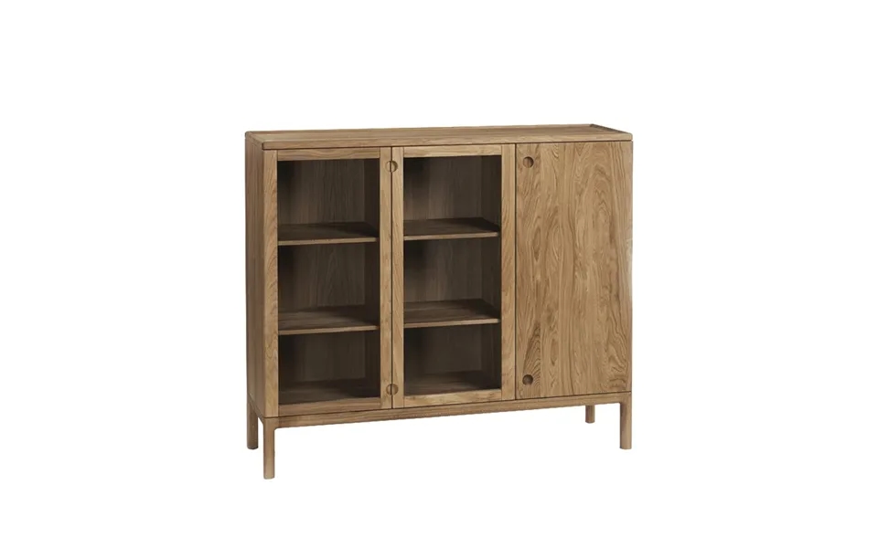 Stolab Prio Tall Bench Oak Natural Oil. Glass Door