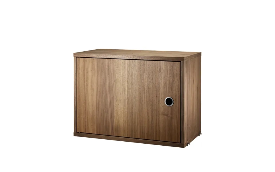 String String Cabinet With Door Walnut - 58x30 Cm