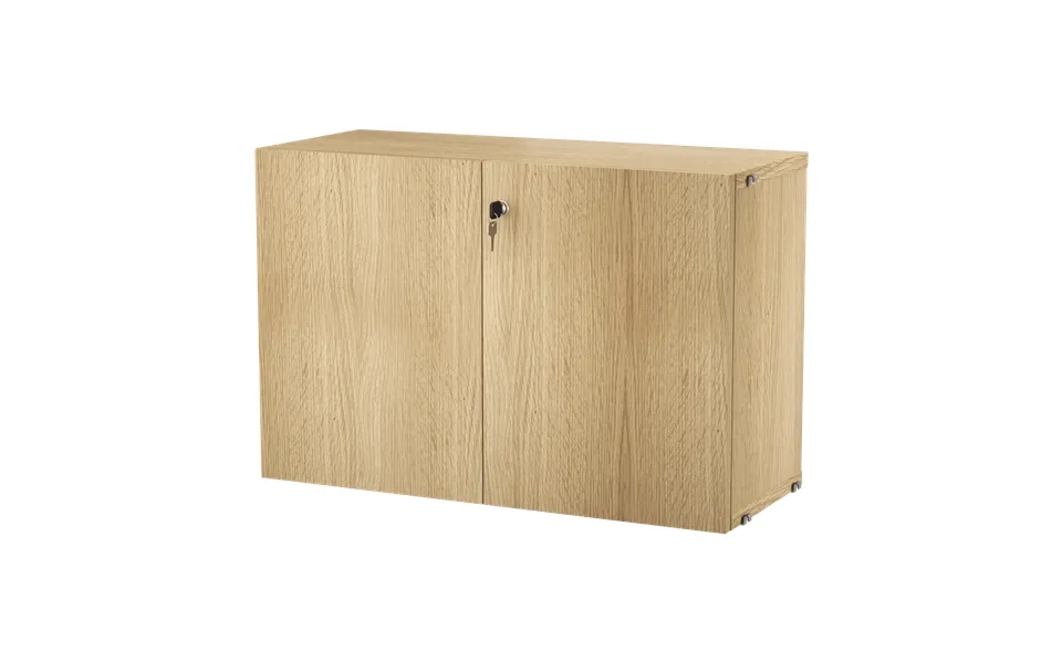 String String Cabinet With Lock Oak