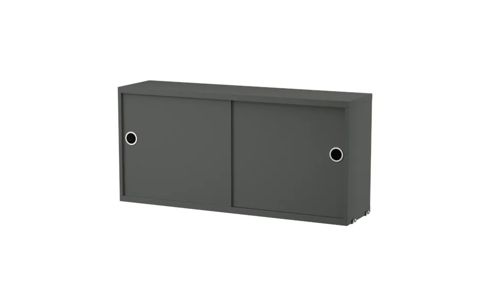 String String Cabinet With Sliding Door Dark Grey - 78x20 Cm