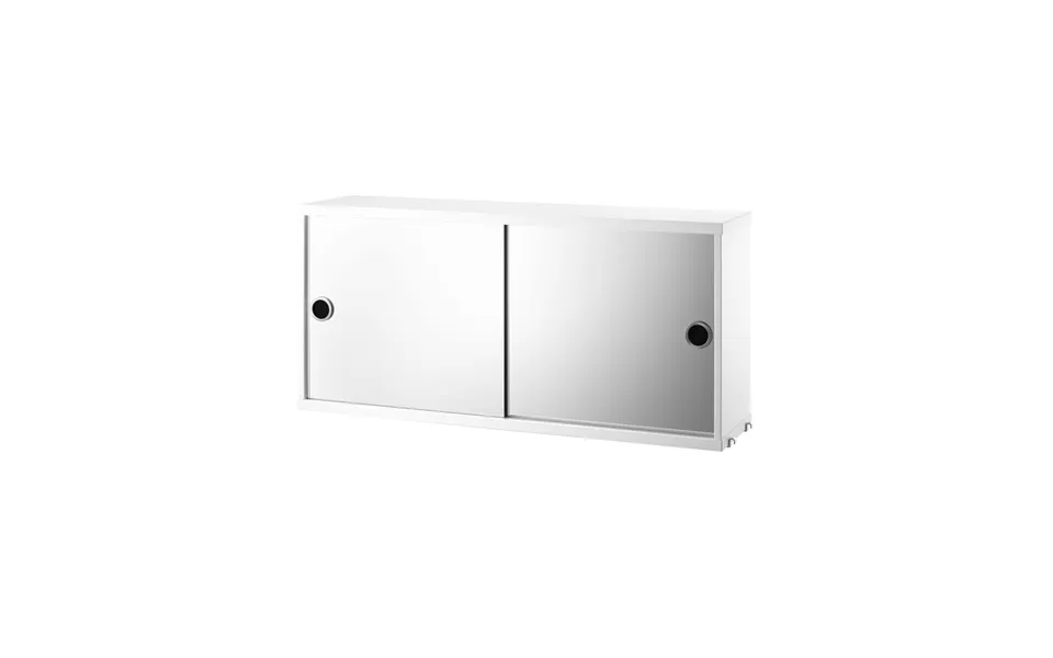 String String Cabinet With Sliding Door White - Mirror Sliding Doors