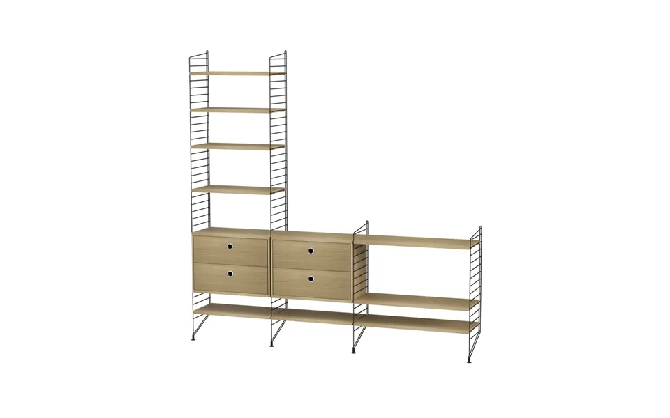 String String Living Room Oak & Black - Combination J