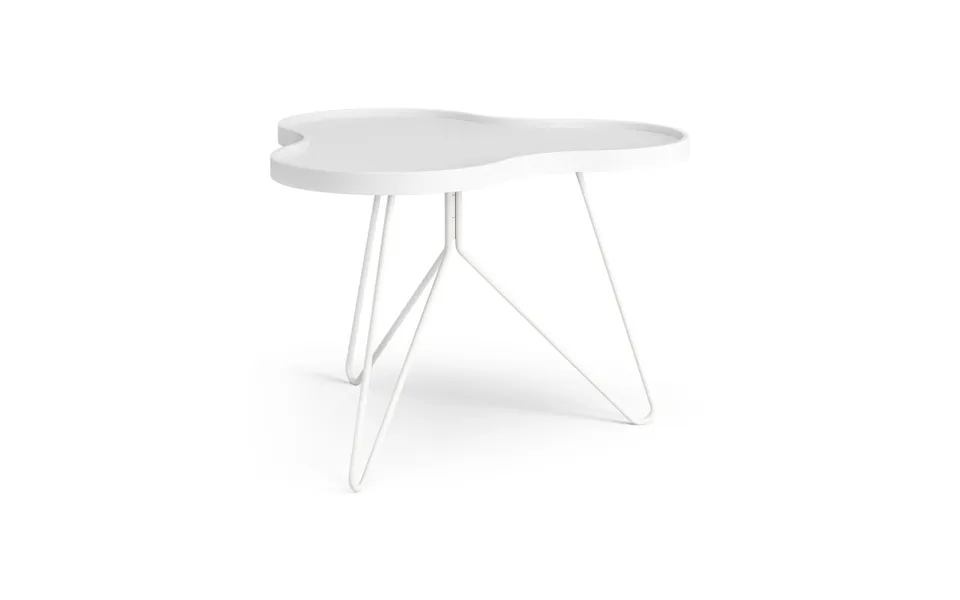 Swedese Flower Mono Table 62x66 Cm H45 Cm Ash White Glazed