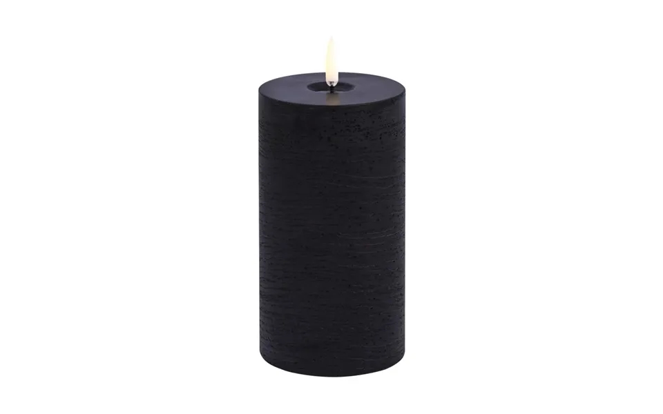Uyuni Lighting Uyuni Led Block Candle Melted Black Rustic - Ø7