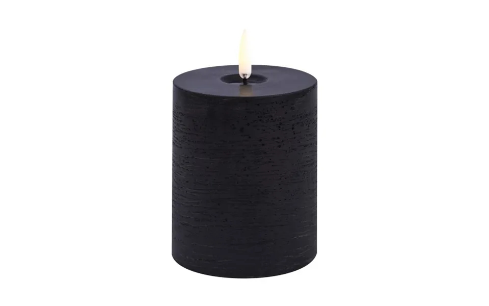 Uyuni Lighting Uyuni Led Block Candle Melted Black Rustic - Ø7