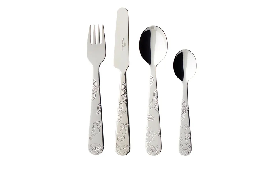 Villeroy & Boch Happy As A Bear Children's Cutlery 4 Pieces Stainless Steel