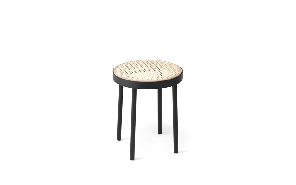 Warm Nordic Be My Guest Stool Rattan - Black Steel Legs