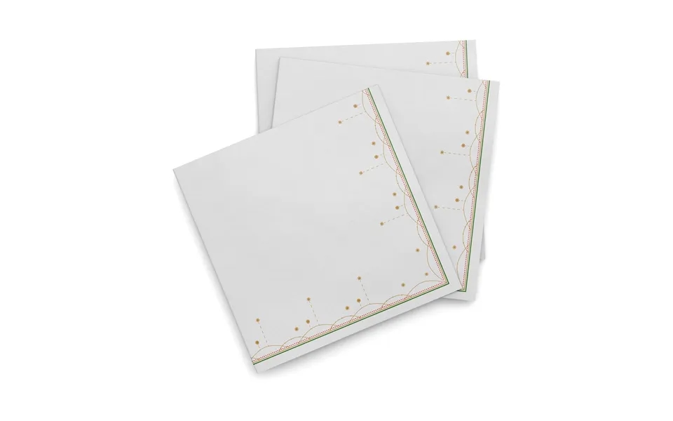 Wik & Walsøe Julemorgen Napkin 33x33 Cm 20-pack Girlanger