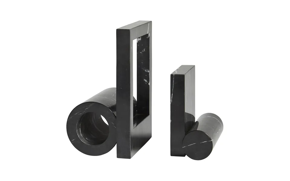 Woud Booknd Book Support Marble Black