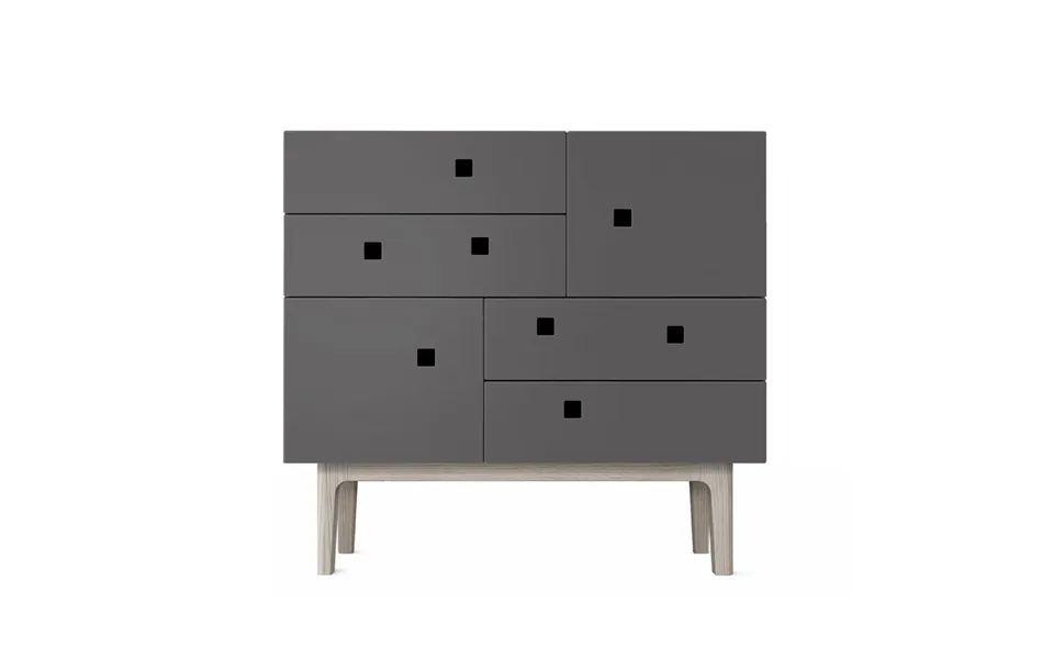 Zweed Peep B1 Dresser Slate Grey - White-pigmented Oak