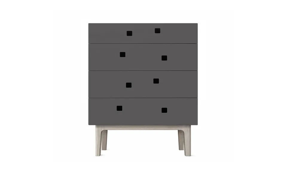 Zweed Peep B3 Dresser Slate Grey - White-pigmented Oak