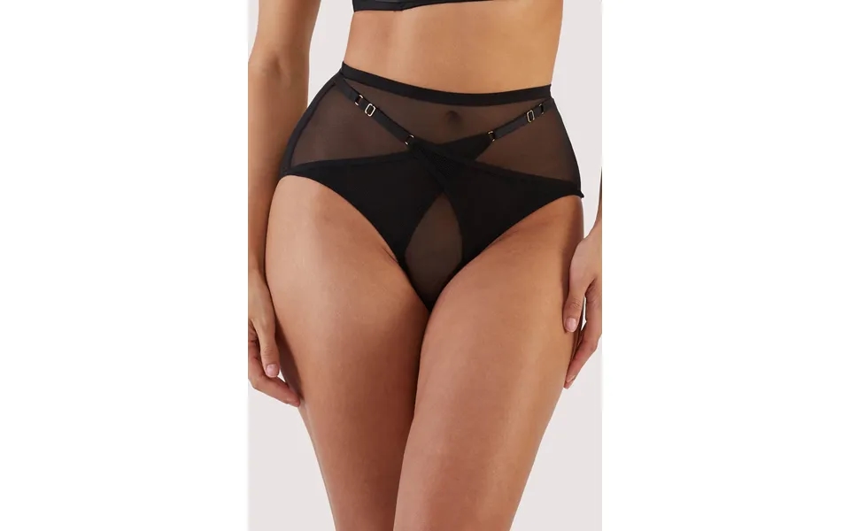 Eddie Black Crossover Wrap High Waist Brief Uk 14