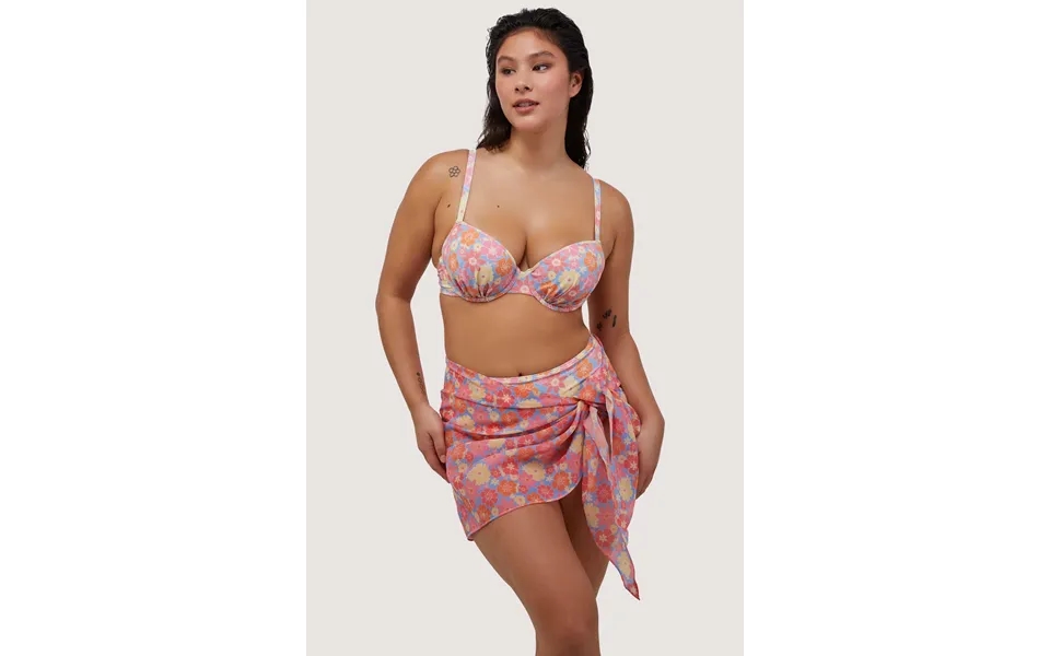 Floral Tie Side Sarong One Size