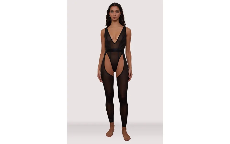Gigi Black Mesh Festival Catsuit 14