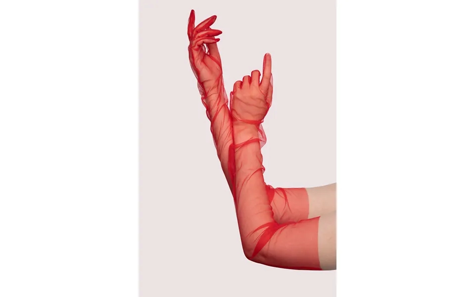 Red Sheer Gloves One Size