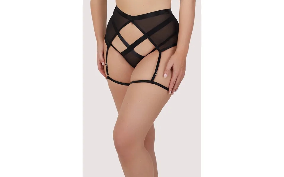 Regent Black Mesh Harness Suspender 24