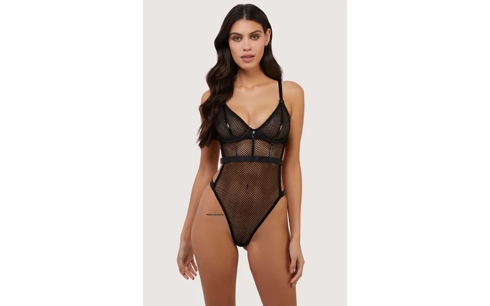 Selena Extreme Black High Leg Fishnet Body 10