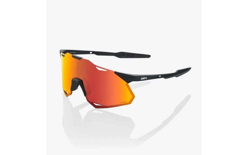 100% Hypercraft Xs Black Sunglasses With Hiper Red Multilayer Mirror Lens For Runners