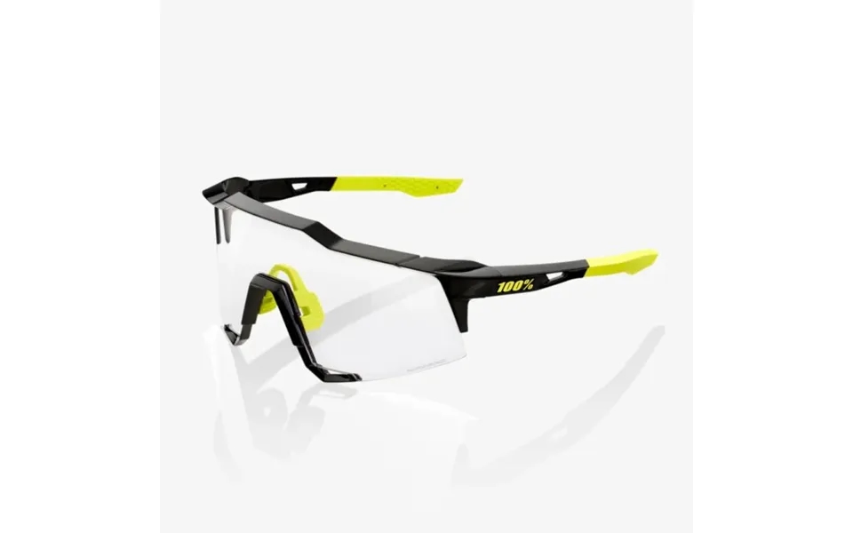100% Speedcraft Gloss Black Photocromic Lens Sunglasses For Optimal Running Performance