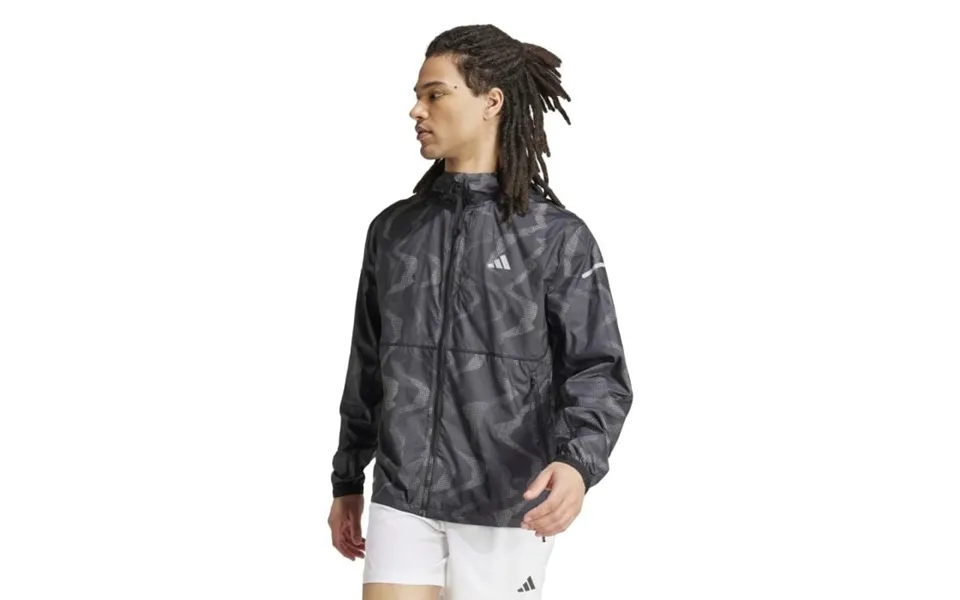 Adidas Ultimate Premium Jacket For Men - Lightweight Black Running Jacket